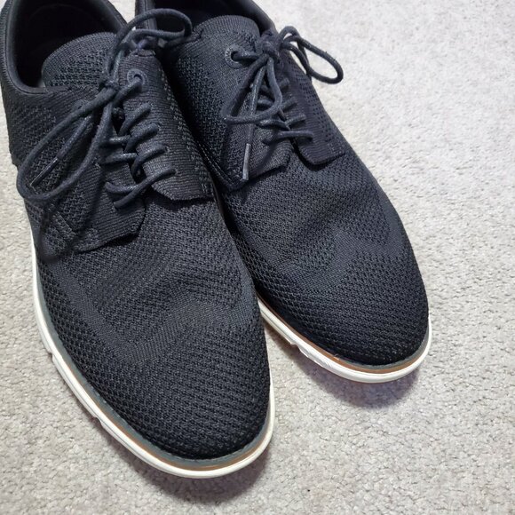 SWIMS Olsen Knit Oxford Shoes Casual Sneakers Lace Up Wingtip Blk Wht Men's 10 - Picture 4 of 9